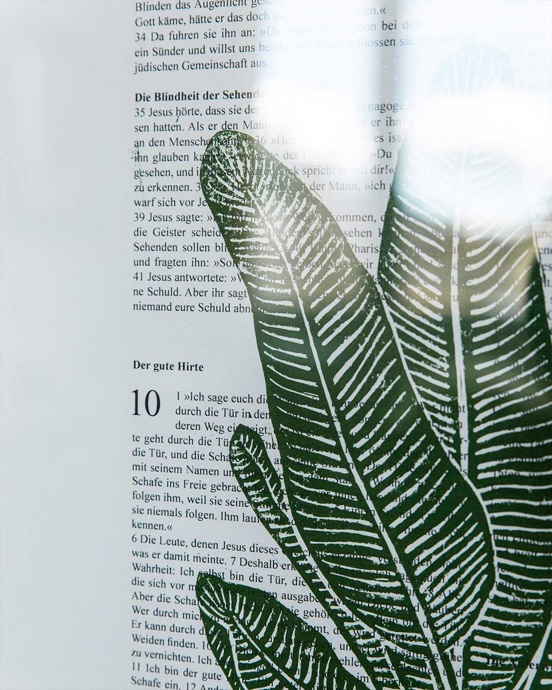 Leben / Linoldruck / Johannes 10
