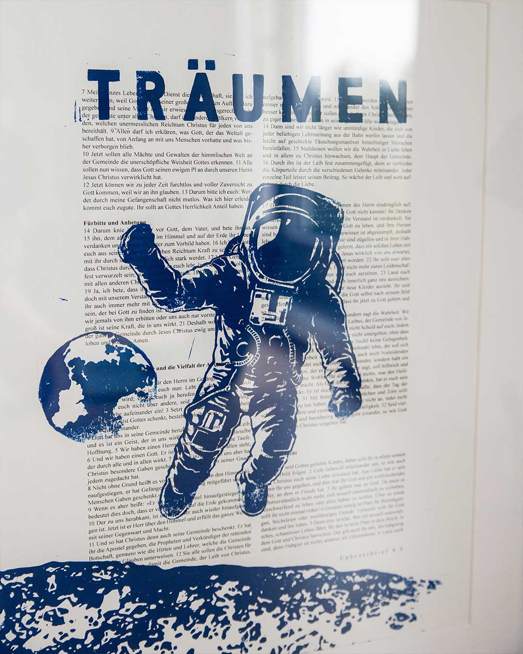 Träumen / Linoldruck / Epheserbrief 3